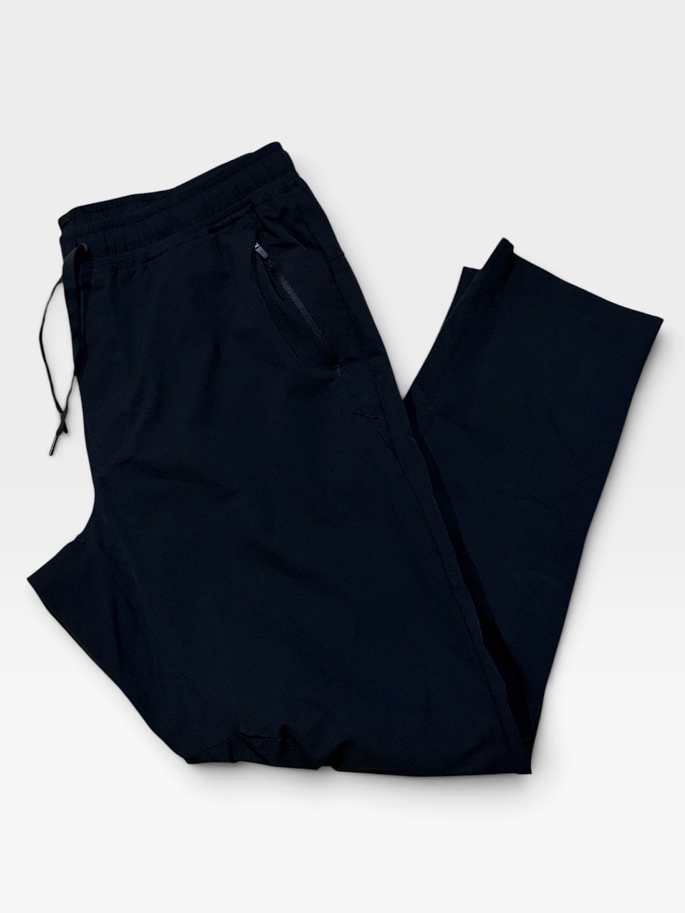 American Eagle Black Active Jogger Pants Men's Size Large Zipper Pockets